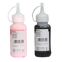 Load image into Gallery viewer, Colourmist Cake Decorating Drip Assorted 100g Each, Pack Of 2 Edible Drips (PASTEL PINK ,VIBRANT BLACK), 100 gm Each
