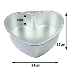 Load image into Gallery viewer, FineDecor Premium Aluminium Cake Pan/Mould Removable Bottom, Heart Shape (8 inch diameter * 2.3 inch height), FD 3027