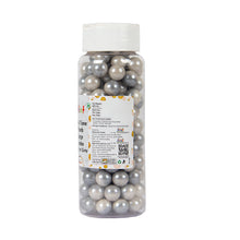 Load image into Gallery viewer, Glint Dual Tone Pearl Balls for Cake Decoration ( 10mm ) ( White & Grey ), 150g | Dual Colour Cake Sprinkle For Cake Decoration | 150g