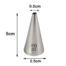 Load image into Gallery viewer, FineDecor Large Piping Tip, Stainless Steel Icing Piping Nozzle Tip, Cake Decorating Tools Cream Puff Decor Pastry Icing Tool for Baker, 1psc (B3)