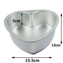 Load image into Gallery viewer, FineDecor Premium Aluminium Cake Pan/Mould Removable Bottom, Heart Shape (6 inch diameter * 2 inch height), FD 3026