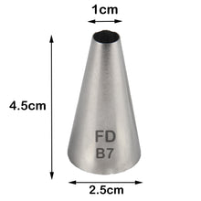 Load image into Gallery viewer, FineDecor Large Piping Tip, Stainless Steel Icing Piping Nozzle Tip, Cake Decorating Tools Cream Puff Decor Pastry Icing Tool for Baker, 1psc (B7)