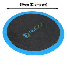 Load image into Gallery viewer, FineDecor Non-Stick Round Silicone Baking Mat Fiber Glass (11.8inch) 30cm Round Sheet Glass Rolling Dough Mat for Cake Cookie Macaron, Black FD 3395