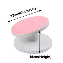 Load image into Gallery viewer, FineDecor Tilt-N-Turn Ultra Cake Turntable / Tilt And Turn Cake Decorating Stand (23 cm), PINK - FD 3343