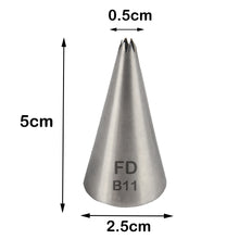 Load image into Gallery viewer, FineDecor Large Piping Tip, Stainless Steel Icing Piping Nozzle Tip, Cake Decorating Tools Cream Puff Decor Pastry Icing Tool for Baker 1psc (B11)