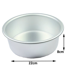 Load image into Gallery viewer, FineDecor Premium Aluminium Cake Pan/Mould, Round Shape (8 inch diameter * 3 inch height), FD 3018