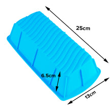 Load image into Gallery viewer, FineDecor Silicone Fruit Cake Bakeware Pan Mould, Bread/ Loaf/ Quiche/ Lasagna/ Pot Pies Non Stick Silicone Mould, Blue, 22x7x5.5cm - FD 3182