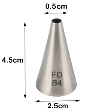 Load image into Gallery viewer, FineDecor Large Piping Tip, Stainless Steel Icing Piping Nozzle Tip, Cake Decorating Tools Cream Puff Decor Pastry Icing Tool for Baker, 1psc (B4)