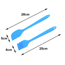 Load image into Gallery viewer, FineDecor 2 in 1 Combo of Brush & Spatula Set | For Pastry,Cake Mixer,Decorating,Cooking,Baking,Grilling Tandoor |Baking Tools (Big), FD 3430