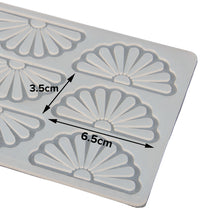 Load image into Gallery viewer, FineDecor Fan Pattern Silicone Chocolate Garnishing Mould (9 Cavity), Flower Shape Garnishing Sheet For Chocolate And Cake Decoration, FD 3542
