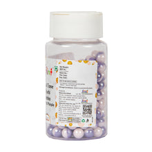 Load image into Gallery viewer, Glint Dual Tone Pearl Balls for Cake Decoration ( 7mm ) ( White & Purple ), 75g | Dual Colour Cake Sprinkle For Cake Decoration | 75g