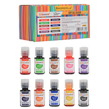 Load image into Gallery viewer, Colormist Soft Gel Vibrant Food Color Set Assorted 10g each, Pack of 10 (Red,Violet,Green,Orange,Brown,Blue,Pink,Yellow,Purple,Black) - BV 3045