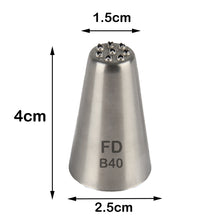 Load image into Gallery viewer, FineDecor Large Piping Tip, Stainless Steel Icing Piping Nozzle Tip, Cake Decorating Tools Cream Puff Decor Pastry Icing Tool for Baker, 1psc (B40)