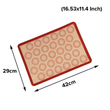 Load image into Gallery viewer, FineDecor Silicone Macaron Baking Mat Sheet (16.5*11.4 inch)/(42*29 cm), Non-Stick Baking Sheet Cookie Liner (SMALL) - FD 3396