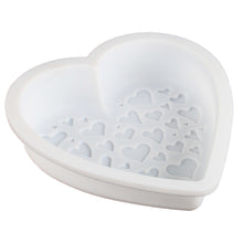 Load image into Gallery viewer, FineDecor Texture Heart Shape Silicone Mousse Cake Mould, Non-stick Heart On Heart Shape Mould Tray for Baking, Frozen Dessert, FD 3179