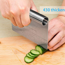 Load image into Gallery viewer, FineDecor Dough Pastry Scraper/Chopper Stainless Steel Mirror Polished with Measuring Scale (22 cm) Pastry Bread Separator Scale Knife (FD 3288)