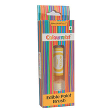 Load image into Gallery viewer, Colourmist Edible Paint Brush With Vibrant Colour Paint ( Yellow ) | Food Colour Paint Brush For Dessert | 1pc