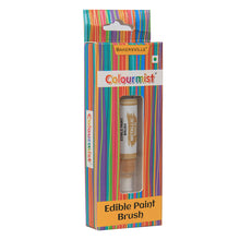 Load image into Gallery viewer, Colourmist Edible Paint Brush With Metallic Paint ( Metallic Gold ) | Food Colour Paint Brush For Dessert | 1pc