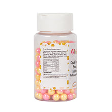 Load image into Gallery viewer, Glint Dual Tone Pearl Balls for Cake Decoration ( 7mm ) ( Yellow & Pink ), 75g | Dual Colour Cake Sprinkle For Cake Decoration | 75g