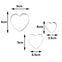 Load image into Gallery viewer, FineDecor Cookie Cutter Stainless Steel Cookie Cutter Set (Heart Shape, 6 & 5 Poninted Star Shape, Flower Shape) (12 Pieces) - FD 3099