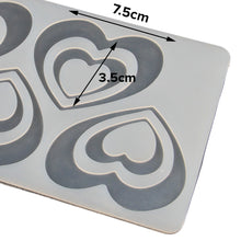 Load image into Gallery viewer, FineDecor Heart Shape Chocolate Garnishing Sheet For Chocolate And Cake Decoration (4 Cavity),FD 3357