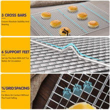 Load image into Gallery viewer, FineDecor Oven Safe Stainless Steel Cooling Rack for Baking Medium (37.5*25 cm), FD 3036