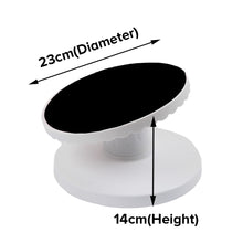 Load image into Gallery viewer, FineDecor Tilt-N-Turn Ultra Cake Turntable / Tilt And Turn Cake Decorating Stand (23 cm), BLACK - FD 3414