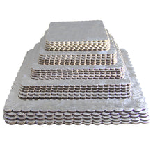 Load image into Gallery viewer, FineDecor Square Silver Cake Board Combo - 7 Inch, 8 Inch, 9 Inch, 10 Inch, 12 Inch Square Cardboard (25 Pieces) Silver