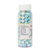 Load image into Gallery viewer, Glint Dual Tone Pearl Balls for Cake Decoration ( 7mm ) ( White & Blue ), 150g | Dual Colour Cake Sprinkle For Cake Decoration | 150g