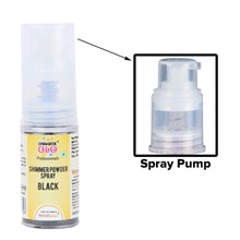 Load image into Gallery viewer, ColourGlo Edible Shimmer Powder Spray (Black), 5g