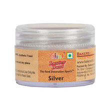 Load image into Gallery viewer, Glint Edible Luster Dust ( Silver ), 5g | Pearl Dust | Edible Sparkle Dust | Edible Product for Cake Decor | Glittering Shiner Dust | Silver - 5g
