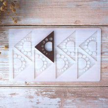 Load image into Gallery viewer, FineDecor Small Designed Hollow Triangle Shape Chocolate Garnishing Sheet For Chocolate And Cake Decoration (8 Cavity),FD 3360