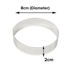 Load image into Gallery viewer, FineDecor Perforated Round Shape Tart Ring - Stainless Steel Tart Ring for Baking - Cake Mousse Ring Mold - 3 Pieces Set ( 2.5", 3", 4" ) - FD 3309