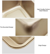 Load image into Gallery viewer, FineDecor Nostick Loaf / Bread / Toast Pan, Carbon Steel Bakeware Bread Toast Mould Baking Pan (25*12*6 CM), Gold, FD 3123