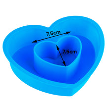 Load image into Gallery viewer, FineDecor Silicone Bakeware Heart Cake Pan/Cake/Jelly/Pudding/Mousse making Mould (Microwave-Oven-Freezer-Dishwasher Safe Re-Useable), FD 3184