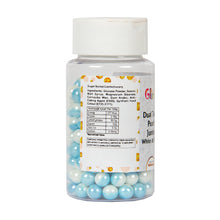 Load image into Gallery viewer, Glint Dual Tone Pearl Balls for Cake Decoration ( 7mm ) ( White & Blue ), 75g | Dual Colour Cake Sprinkle For Cake Decoration | 75g