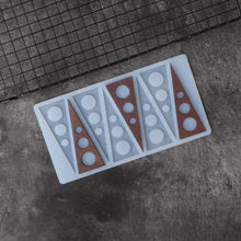 Load image into Gallery viewer, FineDecor Triangle Shape Chocolate Garnishing Sheet For Chocolate And Cake Decoration With 3 Dots Design Silicone Garnishing Mould (8 Cavity),FD 3358