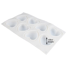 Load image into Gallery viewer, FineDecor Love Heart Shape Silicone Mousse Cake Mould For Baking, Truffle Mould Dessert Mould French Cake Mould , FD 3169 (8 Cavity)