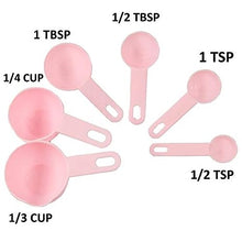 Load image into Gallery viewer, FineDecor Measuring Spoon and Jar Set of 7 Pcs - Pink