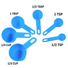 Load image into Gallery viewer, FineDecor Measuring Spoon and Jar Set of 7 Pcs - Blue