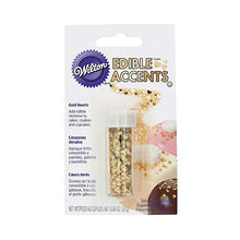 Load image into Gallery viewer, Wilton Edible Glitter Hearts, Gold, 1.8 g