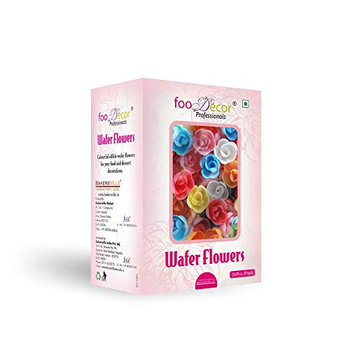 Foodecor Professionals Wafer Flowers (Rose 1)- 50pcs -BV 2728