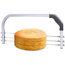 Load image into Gallery viewer, FineDecor Adjustable Cake Leveler With 3 Blade Stainless Steel Cut Saw with Baking Tools, 18 Wide, Gray (FD 3312)