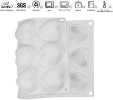 Load image into Gallery viewer, FineDecor Heart Shape Silicone Mousse Cake Mould, 3D Mould Tray for Candy Pastry Chocolate Truffle Cupcake Jello Cookie Pudding FD 3164 (15 Cavity)