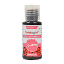 Load image into Gallery viewer, Colourmist Oil Colour With Flavour (Cranberry), 30g | Chocolate Oil Cranberry Flavour with Cranberry Colour | Chocolate Oil Cranberry Emulsion |, 30g