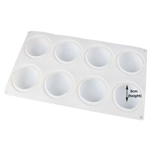 Load image into Gallery viewer, FineDecor Semi Sphere Shape Silicone Mousse Cake Mould, 3D Silicone Baking Mould, Dessert Mould for Pastry Chocolate Truffle, FD 3166 (8 Cavity)