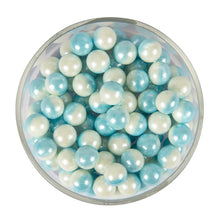 Load image into Gallery viewer, Glint Dual Tone Pearl Balls for Cake Decoration ( 10mm ) ( White & Blue ), 75g | Dual Colour Cake Sprinkle For Cake Decoration | 75g