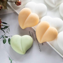 Load image into Gallery viewer, FineDecor Diamond Heart Shape Silicone Mousse Cake Mould, Non-stick Heart Shaped Mould Tray for Baking, Dessert, Biscuit and Soap, FD 3167 (8 Cavity)