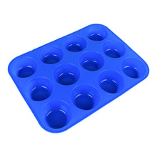 Load image into Gallery viewer, FineDecor Muffin Silicone Mould, Non-Stick Baking Silicone Mould, Easy to Clean and Perfect for Making Jumbo Muffins Cup Cake - 12 CAVITY - FD 2405