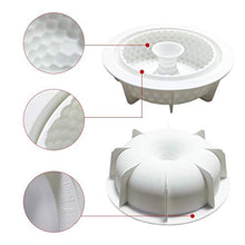 Load image into Gallery viewer, FineDecor Round Grid Shape Silicone Mousse Cake Mould, Non-stick Round Shape Silicone Mould Tray for Baking, Dessert, Biscuit and Soap, FD 3175